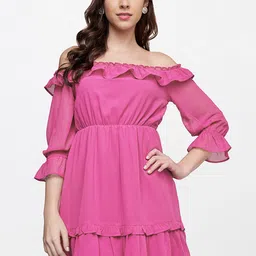 AND Pink Off-Shoulder Mini Dress-72