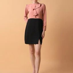 SHOWOFF Peach Regular Fit Bodycon Dress-picture-15