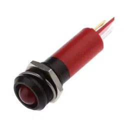 RS PRO Red Panel Mount Indicator 230V AC, Mounting Hole Size 12 mm, IP Rating IP67, Model No 206407-16