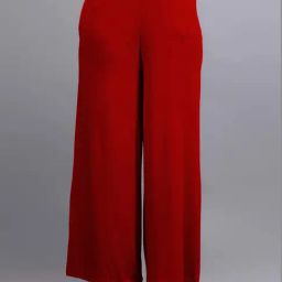 Lyra Red Cotton Flared Pants-picture-32