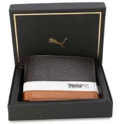 Puma Chocolate Sport Leather Bi-Fold Wallet for Men-12