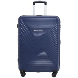 Swiss Military Navy 8 wheels Medium Hard Cabin Trolley Bag-image-40