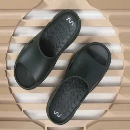 Doubleu Men's Olive Slides image 1