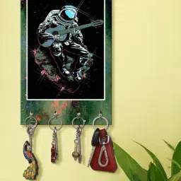 999Store Green & Blue MDF Decorative Wall Mount Key Holder - Set of 1-picture-33