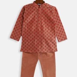 VASTRAMAY SISHU Pink Cotton Printed Kurta Set-image-75