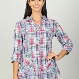Multi Colour Check Shirt with collar Neck-image-110