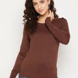 MADAME Brown Regular Fit Sweater-41
