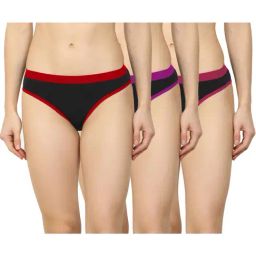 AROUSY Black Plain Hipster Panties - Pack Of 3-image-77