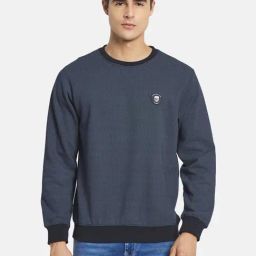 Octave Navy Full Sleeves Round Neck Sweatshirt-image-60