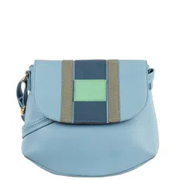 Baggit Blue Paneled Medium Sling Handbag-image-46