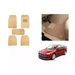 Auto Pearl Heavy Duty Anti Slip Noodle Nomad Style Car Floor Mats Set of 5 Beige for Lancer-image-106