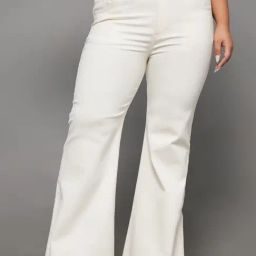 Miss Chase A+ White Flare Fit Jeans-image-47