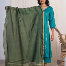 Akiso Jashn Green Chenderi Dupatta-picture-45