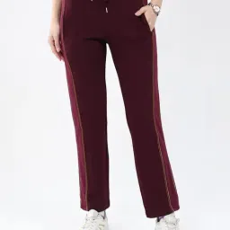 Monte Carlo Maroon Solid Trousers-picture-6