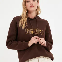 Trendyol Long Sleeves Hooded Regular Sweatshirt-image-65