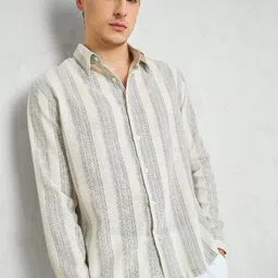 MASCLN SASSAFRAS Men Striped Casual Shirt-image-92