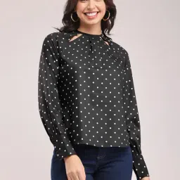Fablestreet Black & White Printed Top-image-24