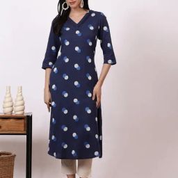 Aurelia Blue Printed Kurta-image-74