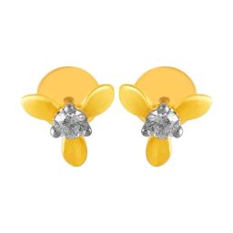 P.C. Chandra Jewellers 14KT (585) Yellow Gold and Diamond Stud Earrings for Women-picture-11