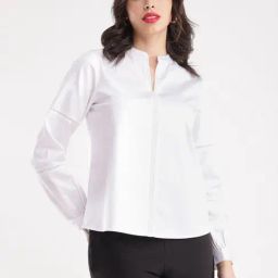Fablestreet White Cotton Relaxed Fit Top-image-62