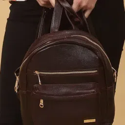 Teakwood Leathers 12L Brown Medium Leather Backpack-image-65