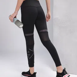 HRX by Hrithik Roshan Women Brand Logo Print Mid-Rise Rapid-Dry Running Tights-image-43