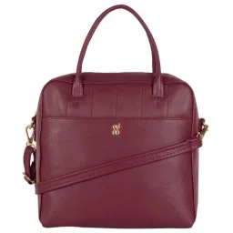 Baggit Red Solid Medium Handbag image 1