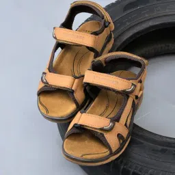 Woodland Men's Camel Floater Sandals-image-64