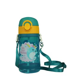 Smily Kiddos Kids Green & Blue Fancy Narwhale Printed Water Bottle 500 ML-64