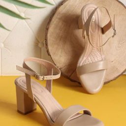 Carlton London Women's Beige Ankle Strap Sandals-image-48