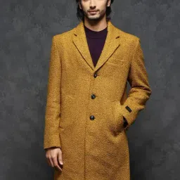 Rare Rabbit Yellow Tailored Fit Textured Jacket-image-84