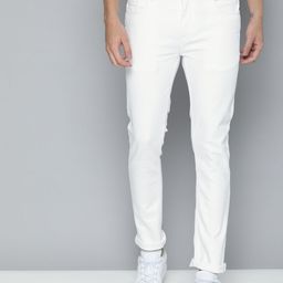 Mast & Harbour Men White Skinny Fit Mid-Rise Clean Look Stretchable Jeans-image-21