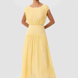 Forever New Yellow Plain Dress-image-30