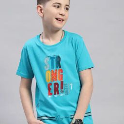 Monte Carlo Kids Blue Printed T-Shirt-image-45