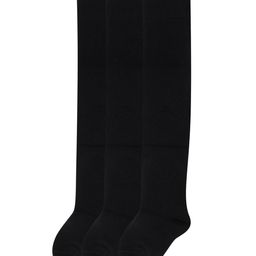 Bonjour Girls Pack Of 3 Black Knee High Stockings-31
