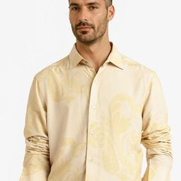 RARE RABBIT Men Comfort Spread Collar Floral Printed Casual Shirt-image-98