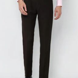 Louis Philippe Brown Regular Fit Flat front trousers-image-67