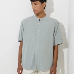ETA by Westside Sage Solid Relaxed-Fit Cotton Shirt-picture-9