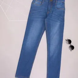 Pantaloons Junior Boys Blue Cotton Blend Solid Jeans-picture-23