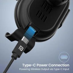 Portronics Charge Clamp 4 Wireless Car Charger with 15 W, 360 Degree Rotation (Black) image 5