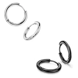 shobhram Set Of 2 Contemporary Hoop Earrings-picture-27