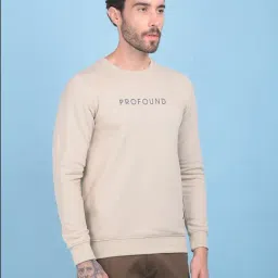 Crimsoune Club Beige Regular Fit Printed Sweatshirt-picture-32