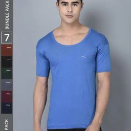 Dollar Bigboss Assorted Cotton Regular Fit Vest - Pack Of 7-image-86