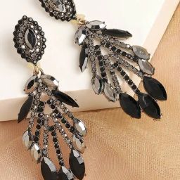 Sohi Gold Plated Designer Stone Party Dangler Earrings-6