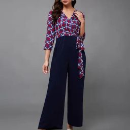 Miss Chase Navy Printed Jumpsuit-picture-10