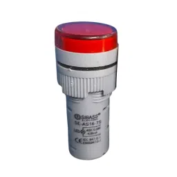 Sibass Electric LED Indicating Lamp Multivoltage SQD Type 22.5 mm Dia. White Body 12-220 V AC/DC Red Light, SE-AS227S (Pack of 1000)-8