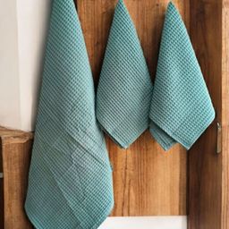 Feels Like Home Green 3 Piece Cotton 250 GSM Towel Set-44