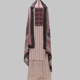 SALWAR STUDIO Embroidered Pure Cotton Unstitched Dress Material-16