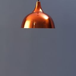 KINIS Copper-Toned & Black Textured Aluminium Bell Shaped Ceiling Lamp-14
