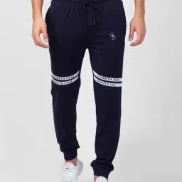 Kenneth Cole Navy Slim Fit Printed Joggers-image-17